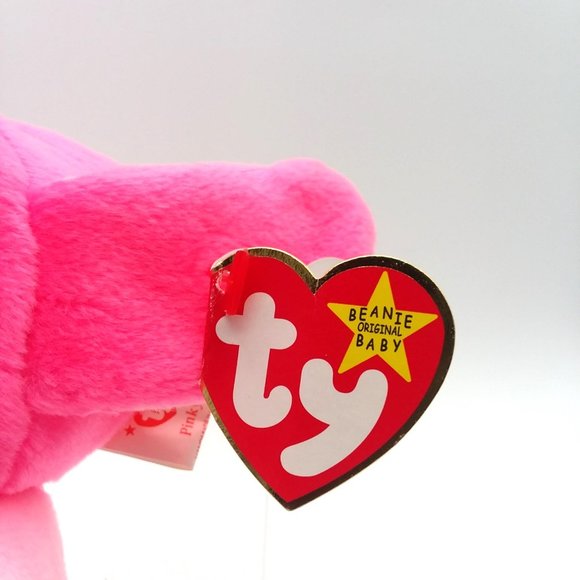 TY Beanie Baby  PINKY The Flamingo Hang Tush Tag Bean Bag Plush Retired 1995 - Picture 11 of 14